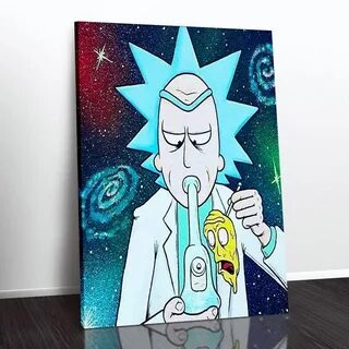 Dabbing rick morty Mini canvas art, Cute canvas paintings, S