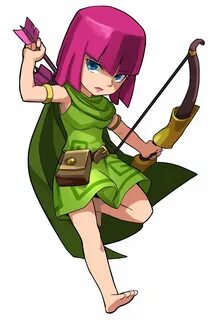 Puzzle & Dragons Archer Clash royale drawings, Character art