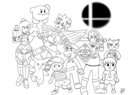 Super Smash Brothers Coloring Pages - 26 recent pictures for