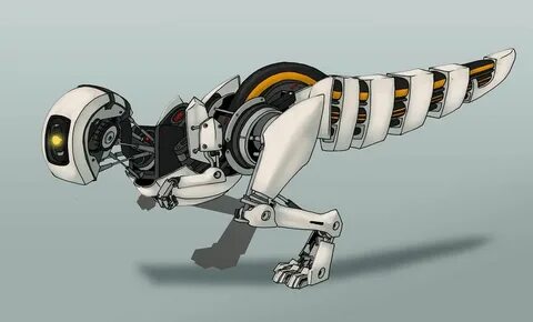 GLaDOSsaurus Rex Portal art, Portal wheatley, Portal game