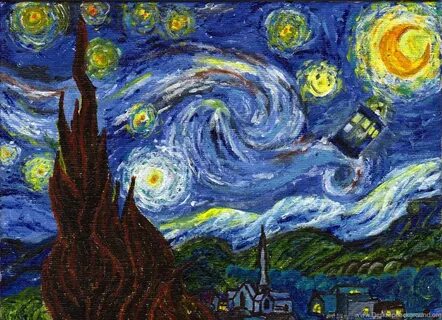 Doctor Who Wallpapers Tardis Van Gogh Desktop Background