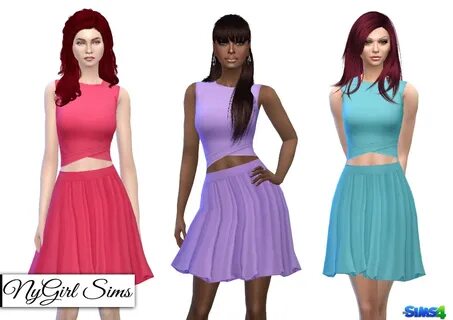 NyGirl Sims 4: Fifties Inspired Two Piece Dress