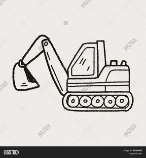 Digger colouring page