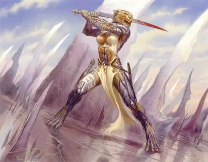 boobs, warrior, Leonin Den-Guard, Magic: The Gathering, crea