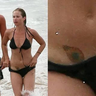 Christina Applegate Symbol Bikini Line Tattoo Steal Her Styl