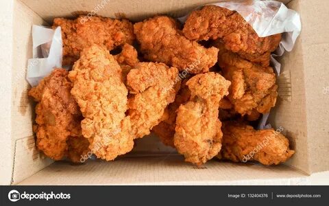 Crispy kentucky fried chicken in delivery box Stock Photo by