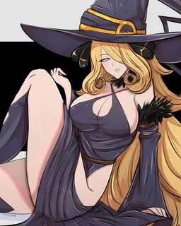 Witch Cynthia by Omiza Zu (@simure460 reference) Pokémon Kno