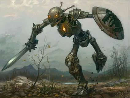 DnD 5e Homebrew - Clockwork Golems by Lynesth Robot concept 