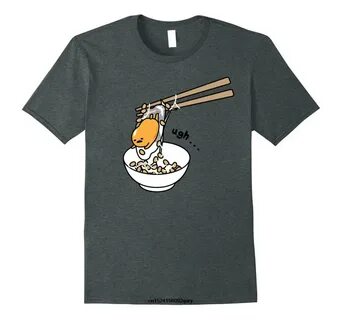 Men Funny T Shirt Women Cool tshirt Gudetama Chopsticks Tee 