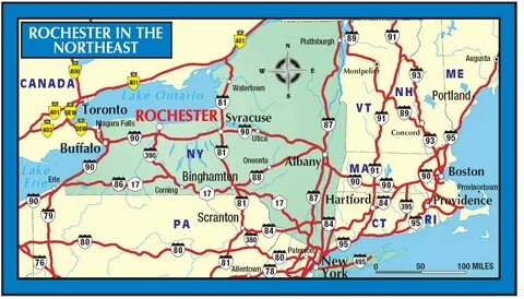 Map Of Rochester Ny - Wales On A Map
