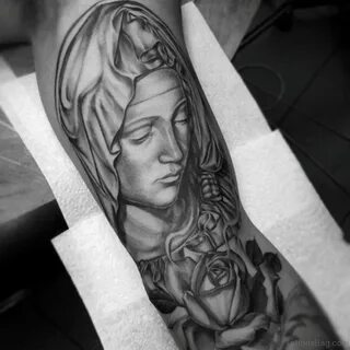 53 Adorable Virgin Mary Shoulder Tattoos - Tattoo Designs - 