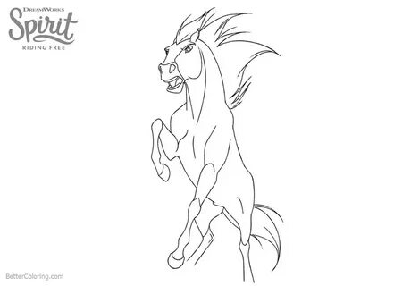 Spirit Riding Free Coloring Pages Horse Clipart - Free Print