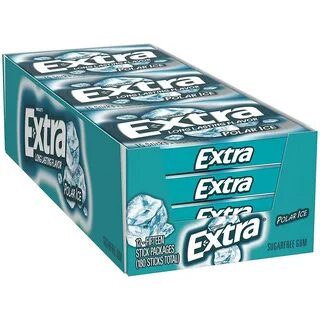 Extra Polar Ice Sugar- Free Gum Ct. 12 Chea Pks. 15 Wholesal