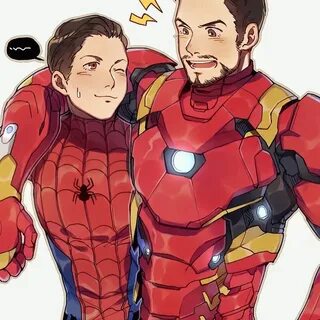 Tony Stark & Peter Parker #spidermanhomecoming Marvel super 