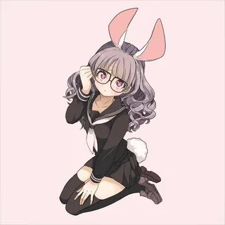 Download HD Anime Bunny Girl Glasses Transparent PNG Image -