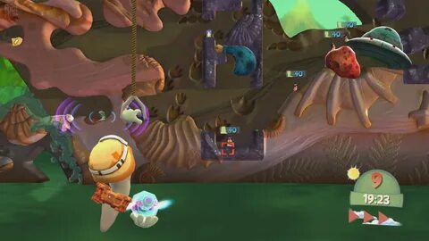 Worms Battlegrounds: Alien Invasion - скриншоты из игры на R