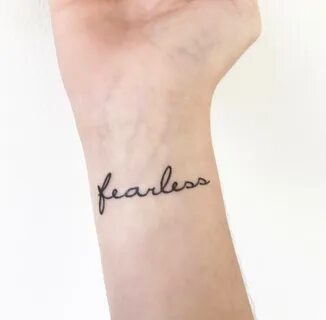 Fearless Temporary Tattoo Etsy