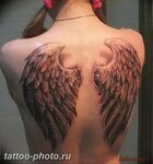 Красивые тату крылья на спине у девушек (64 фото)