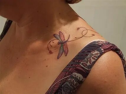 Dragonfly tattoo on collarbone - Tattoos Book - 65.000 Tatto