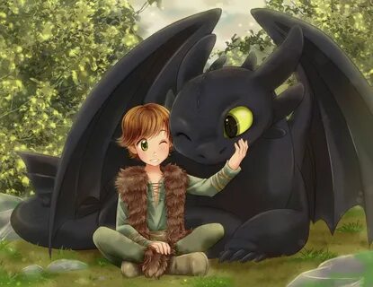 Cute Hiccup And Toothless - Floss Papers