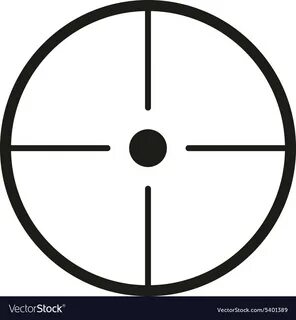 The crosshair icon search symbol flat Royalty Free Vector