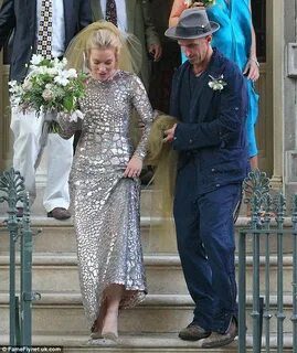 Piper Perabo wears silver dress at her wedding to Stephen Ka
