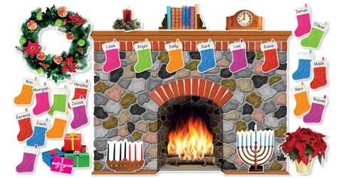 Holiday Hearth Bulletin Board Set by Scholastic - SC-546913 