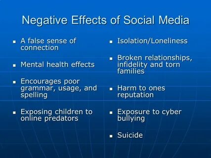 The Negative Effects of Social Media - ppt video online down