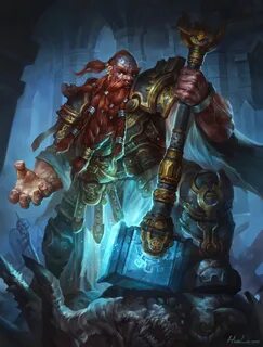 ArtStation - Dwarf Cleric, Hua Lu Fantasy dwarf, Dwarf palad