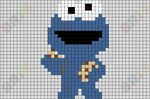 Cookie Monster Pixel Art All in one Photos