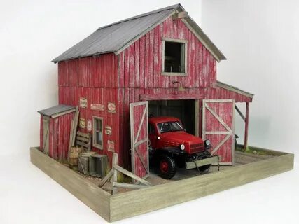 1:24 1:25 Danbury Mint / Franklin Mint Barn / garage diorama