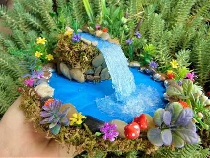 NEW!Add a Waterfall,Landscape Waterfall Terrarium,Fairy pond