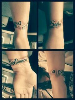 Name Bracelet Tattoo with my girls names. Bianca & Sofia 3 T