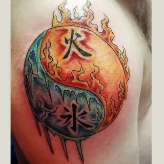 ying yang tattoos fire and water - Tattoo ideas