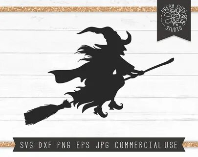 Flying Witch SVG Cut File for Cricut Witch on Broom Svg Etsy