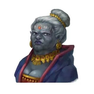 Female Duergar "Dark Dwarf" Psychic Leader Portrait - Pathfi