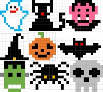 10 schede facili per la festa di Halloween in Pixel Art: il 