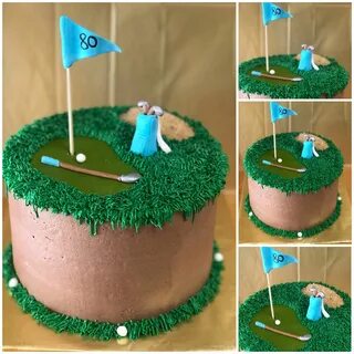 Golf cake done in red velvet, with chocolate buttercream, cr