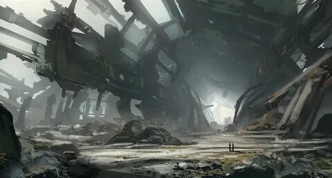 Spaceship Ruin speedpaint by Tryingtofly on deviantART Sci f