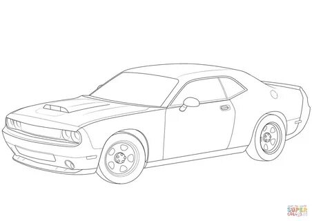 Dodge Challenger Coloring Pages Mclarenweightliftingenquiry