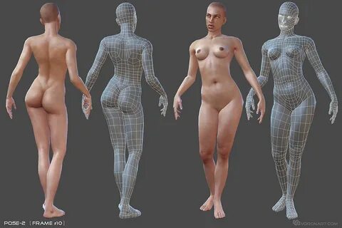 Woman 3d character. Rigged 3d model, ready for animation