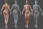 Woman 3d character. Rigged 3d model, ready for animation