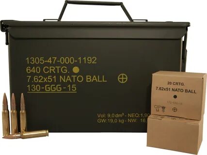 GGG Ammo 7.62x51mm NATO 147 Grain Full Metal Jacket Ammo Can