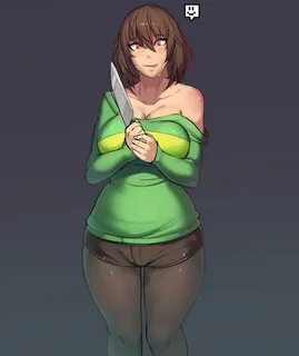 Safebooru - 1girl :p breasts brown hair chara (undertale) cl