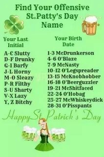 Offensive st.Patricks day name St patricks day quotes, St pa
