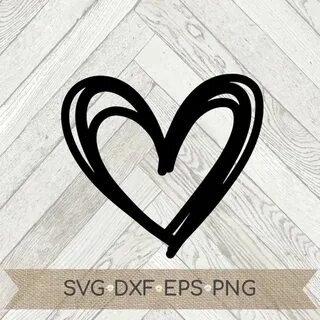 Scribble heart svg Sketch Heart svg hand drawn heart svg Ets