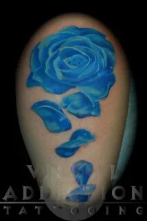 Rose With Falling Petals Tattoo - Tattoos Concept