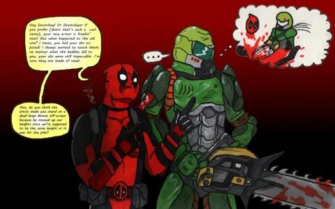 DOOM and Deadpool Doom demons, Doom videogame, Deadpool