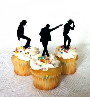 Michael Jackson Cupcake Toppers Set Of 3 Michael Jackson Cak