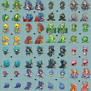 all moemon sprites - Google zoeken Pixel art, Pixel art desi